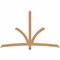 Ekena Millwork Davenport Timber Gable Bracket, Western Red Cedar, 84"W x 53"H x 3 1/2"D x 3 1/2"F, 15/12 Pitch GBW084X53X0404DAV00SWR - alternate 1